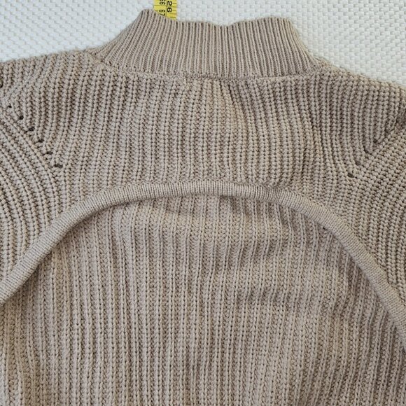 Women's M Sweater Cropped Long Sleeved Brown Cable Knit Forever 21 - Picture 7 of 10